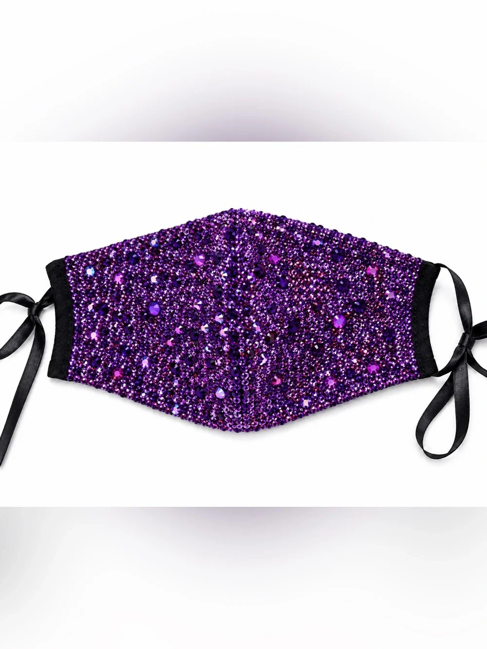 Purple Mix Rhinestone Face Mask New Halloween Cosplay Unisex Costume